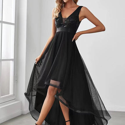 Bridesmaid Prom Evening Dress For Sequin Gauze Annual Meeting