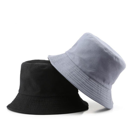 Chapeau bob réversible classique en coton noir – Casquette de soleil décontractée pour les aventures en plein air