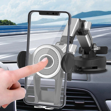 Universal 360° Rotating Car Phone Holder with Suction Cup & Retractable Number Plate Design - Wnkrs