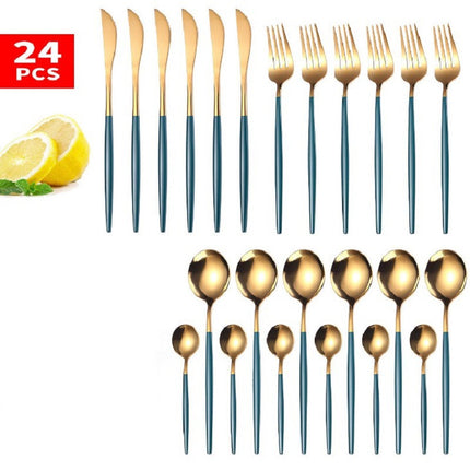 24pcs Luxury Cutlery Set - Wnkrs