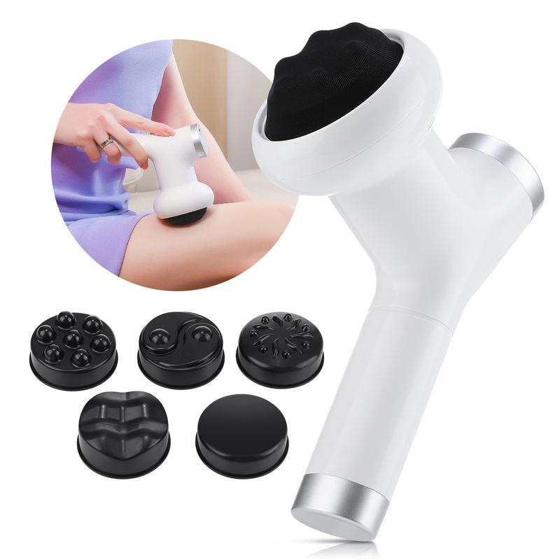 Rechargeable Vibration Massager with Five Heads