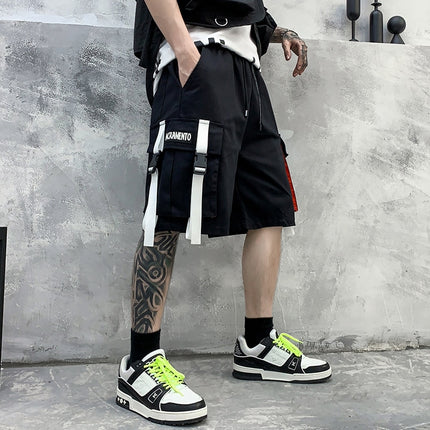 Hip Hop Multi-Pocket Black Shorts for Men - Wnkrs