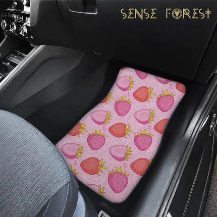 Cute Strawberry Print Car Floor Mat - Wnkrs