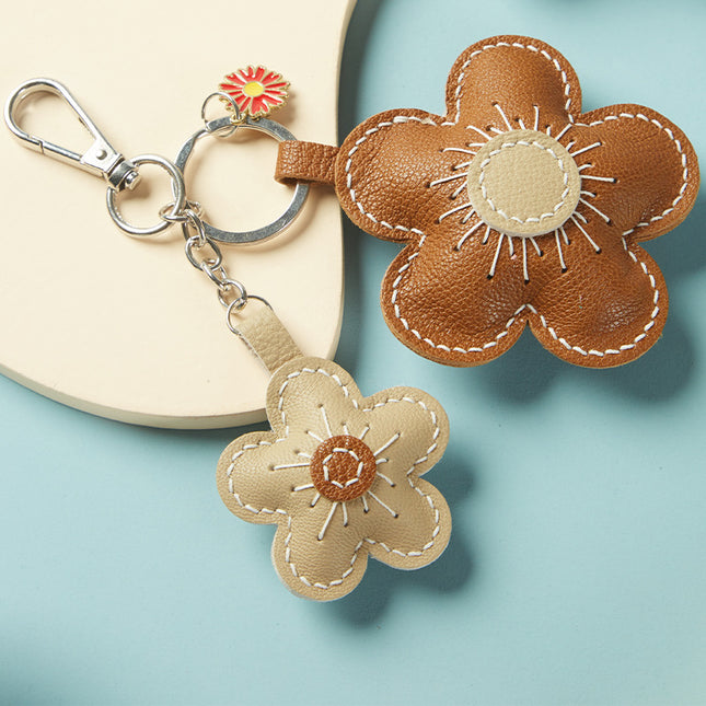 Two-color Flower Pendant Keychain Handmade DIY Material Package - Wnkrs