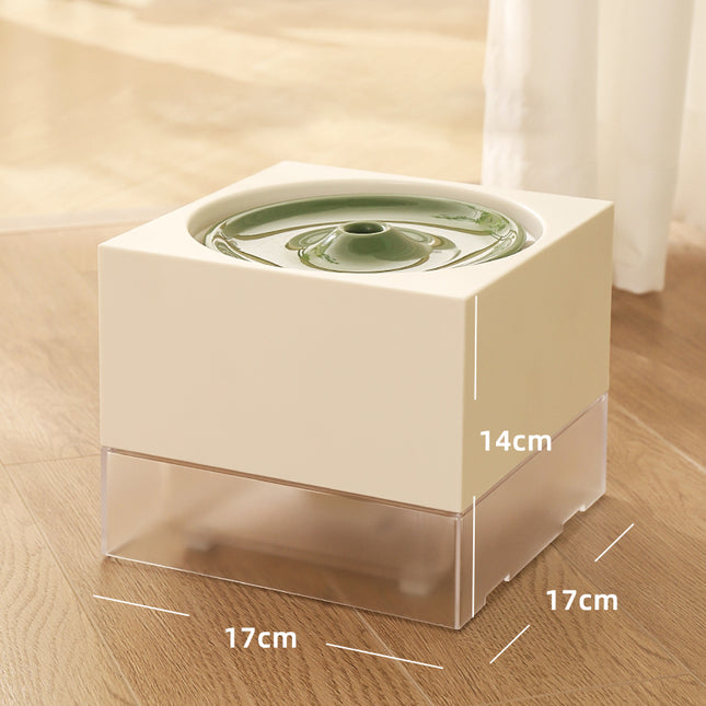 Fontaine à eau automatique pour chat avec pompe à eau courante et distributeur d'eau lent