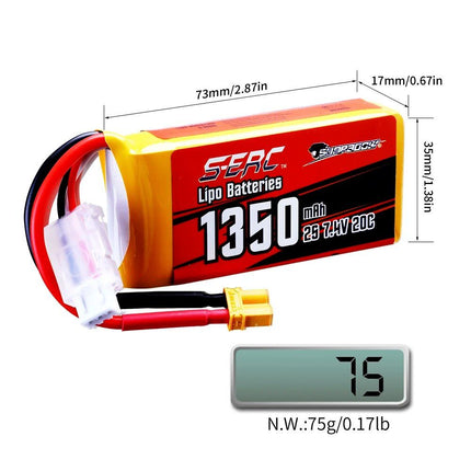 High-Performance 2S 7.4V Lipo Battery 2-Pack - Wnkrs