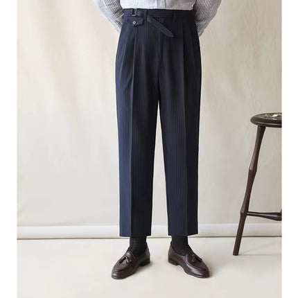 Pantalones casuales de cintura alta de lujo para hombres