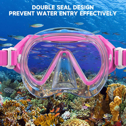 Máscara de snorkel para niños con protector nasal