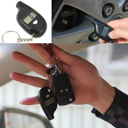 Compact Keychain Digital Tire Pressure Gauge with LCD Display - Wnkrs