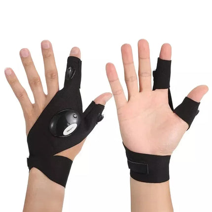 LED Light Fingerless Outdoor Gloves - Wnkrs