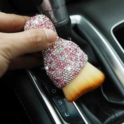 Brosse de nettoyage de voiture de luxe en strass – Outil de nettoyage brillant