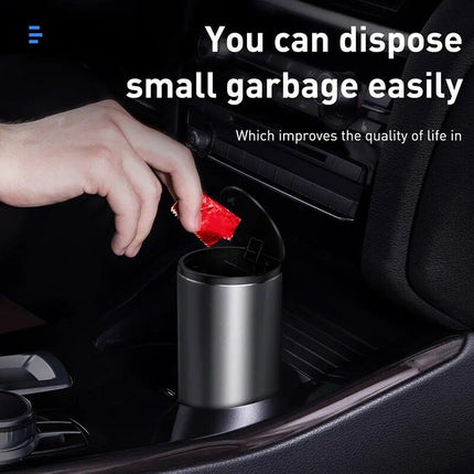 Compact Alloy Car and Office Trash Bin - Wnkrs