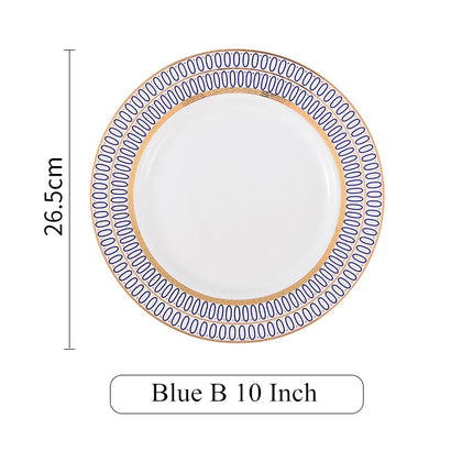 6PCS Nordic Bone China Ceramic Plates Set - Elegant Dinnerware & Dessert Plates