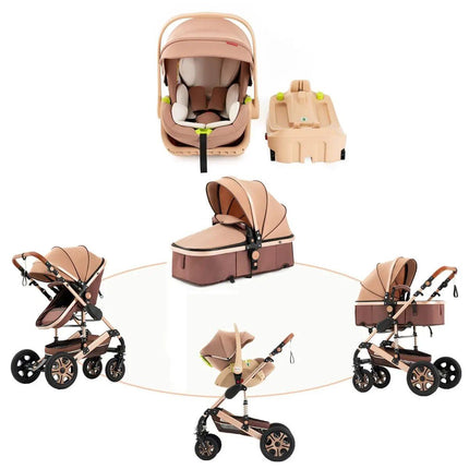 5-IN-1 Luxury Travel Baby Stroller with Car Seat Portable, Foldable, and Durable - Wnkrs