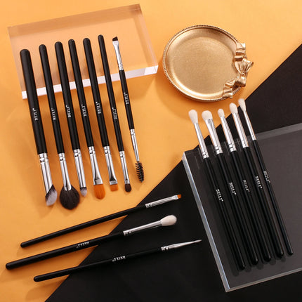 Lot de 15 pinceaux de maquillage professionnels pour les yeux