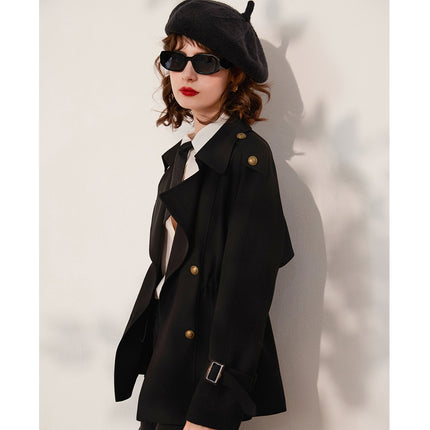 Elegant Double Breasted Women's Trench Coat