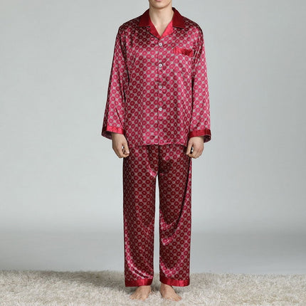 Men's Silk Pajama Sets with Pattern - Wnkrs