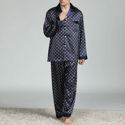 Men's Silk Pajama Sets with Pattern - Wnkrs