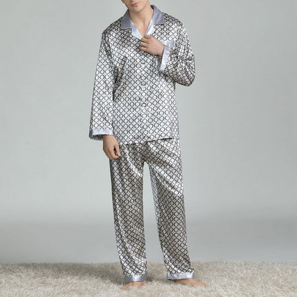 Men's Silk Pajama Sets with Pattern - Wnkrs