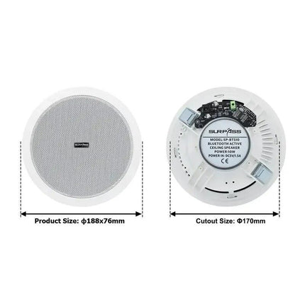 Bluetooth 10W Waterproof Active Ceiling Speaker - Wnkrs