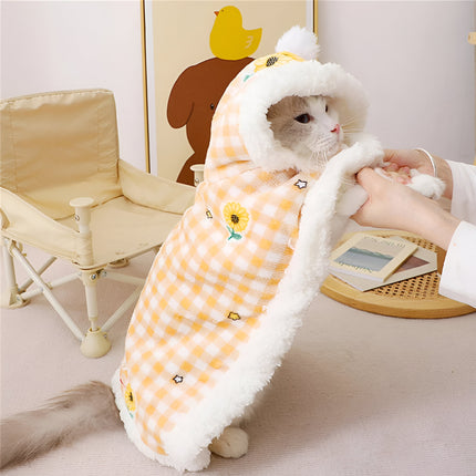 Sphynx Cat Sleeping Bag Cloak - Winter Warm Pet Mat Blanket for Cats