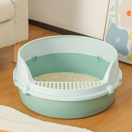 Spacious & Stylish Semi-Closed Cat Litter Box - Wnkrs