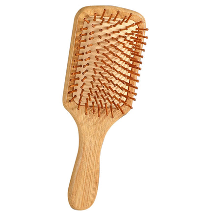 Cepillo para el cabello con cojín de madera de bambú