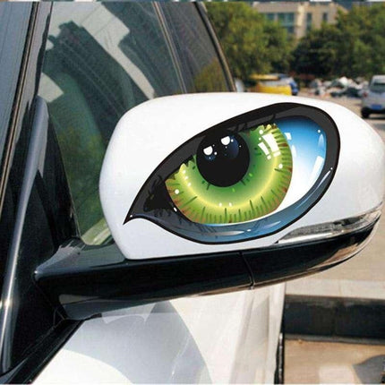 Reflective Green Cat Eyes Car Stickers - Wnkrs