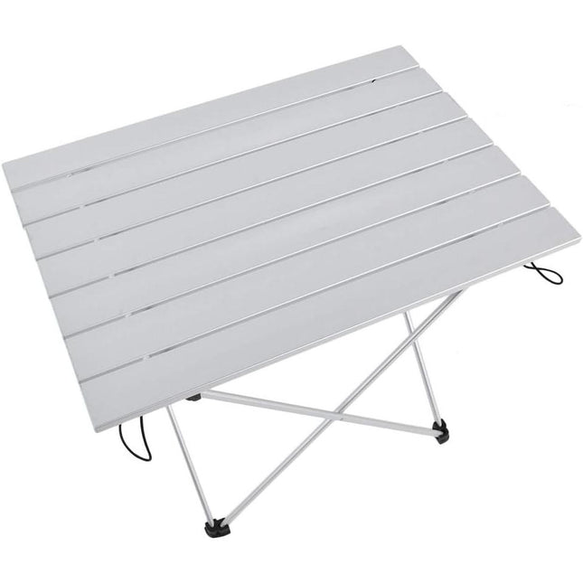 Mesa de camping plegable de aluminio portátil y ultraligera