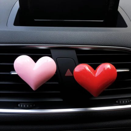 Charming Red Heart Car Air Freshener Clip - Wnkrs