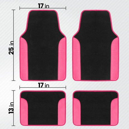 Hot Pink Universal Car Floor Mats - Wnkrs