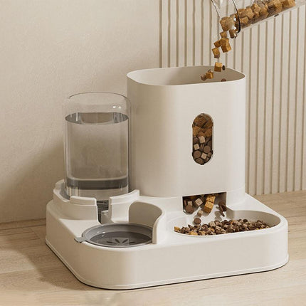 Distributeur automatique d'eau et de nourriture pour chat 2 en 1