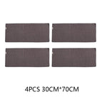 4pcs Dark Grey 30x70cm