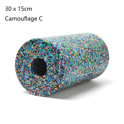 Pilates Foam Roller – High-Density Camouflage Massage Roller for Pain Relief & Fitness