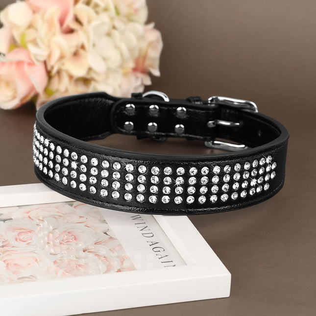 Collier pour chien avec strass pour chiens de taille moyenne et grande