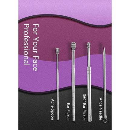 Kit de manucure en acier inoxydable 19 en 1 : kit de soins des ongles professionnel