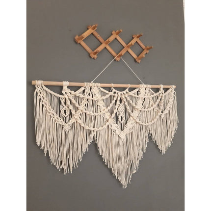 Tapiz colgante de pared de macramé bohemio grande para decoración del hogar