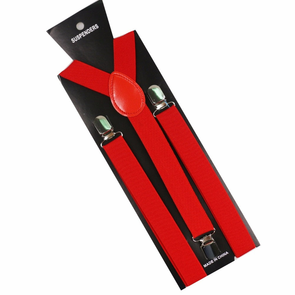 Men's Solid Color Y-Shaped Suspenders