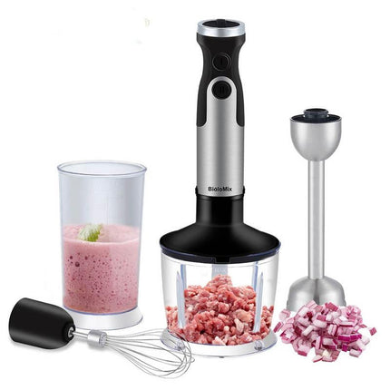 1200W 5-in-1 Immersion Hand Stick Blender with Whisk, Chopper, and Smoothie Cup