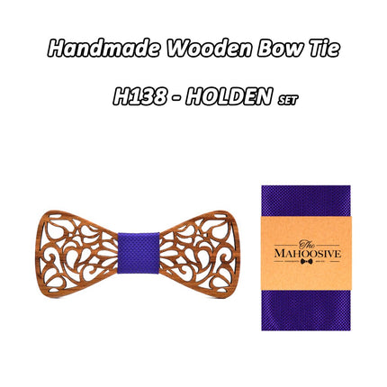 Men's Floral Wood Bow Tie - Wnkrs