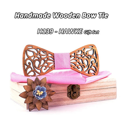 Men's Floral Wood Bow Tie - Wnkrs