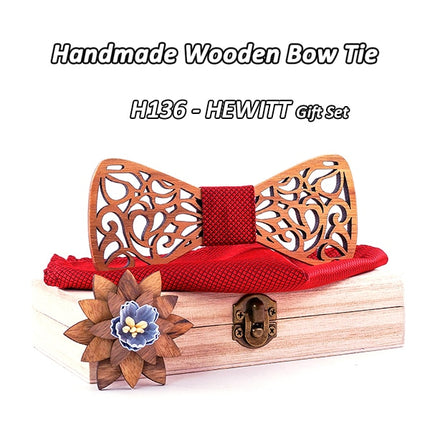 Men's Floral Wood Bow Tie - Wnkrs