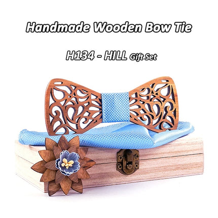 Men's Floral Wood Bow Tie - Wnkrs