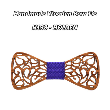 Men's Floral Wood Bow Tie - Wnkrs