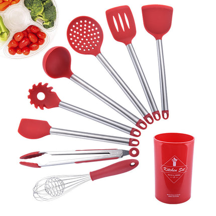 Silicone Kitchenware Set With Stainless Steel Tube Handle - Wnkrs