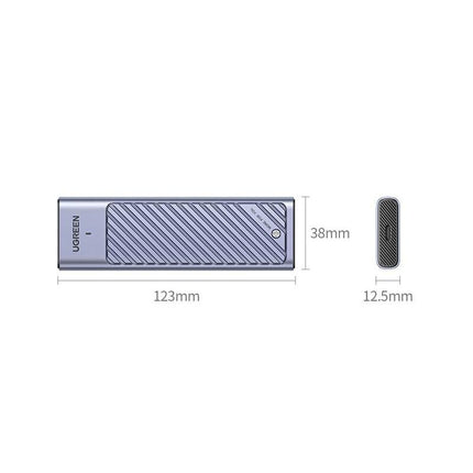 Adaptateur de boîtier SSD M.2 haute vitesse | USB 3.2 Gen2 10 Gbit/s | Double protocole NVMe et SATA