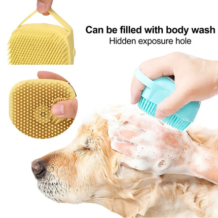 Cepillo de baño de silicona para perros