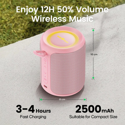 Mini altavoz inalámbrico portátil resistente al agua IPX7