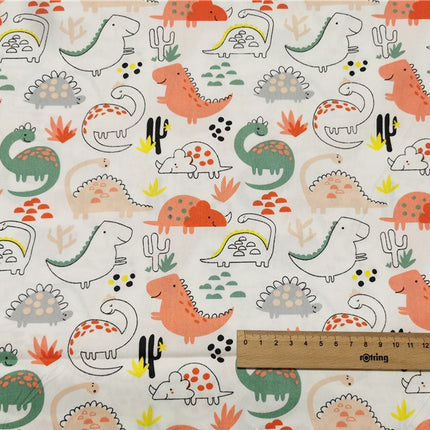 Twill Cartoon Dinosaur Pure Cotton Quilt Sheet Fabric - Wnkrs