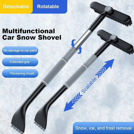 Telescopic 2-in-1 Snow Shovel & Squeegee for Car Glass Cleaning - Wnkrs